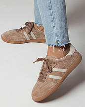 Кеди жіночі Prima d'Arte 20881 36 бежеві замші, фото 2