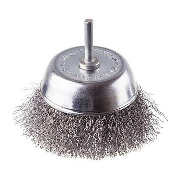 Щітка чашкова 100 мм для дриля, 1/4" (витий дріт) INTERTOOL BT-9100