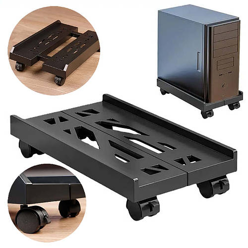 Подставка для системного блока на колесах регулируемая \ Стойка для ПК ...