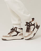 Черевики на платформі Prima D'arte 2397 36 молочно-коричневі шкіра, фото 5