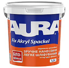 AURA Fix Akryl Spackel, готова до використання шпаклівка для стін та стель, 1,5кг