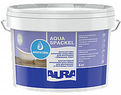 Aura Luxpro Aqua Spackel, вологостійка шпаклівка полімерна для внутрішніх і фасадних робіт, 4кг