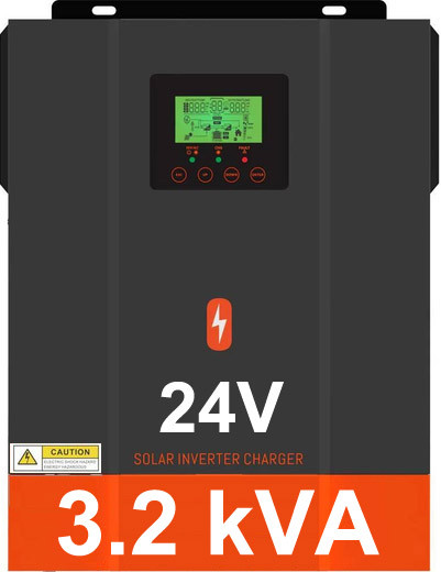 Гібридний сонячний інвертор, перетворювач напруги з чистою синусоїдою PowMr 24 V/220 V, 3,2 KVAEStyle