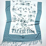 Теплий кашеміровий палантин Valentino Валентіно. Натуральний турецький зимовий шарф, фото 2