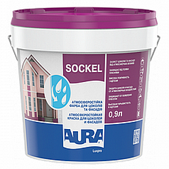 Aura Luxpro Sockel, фасадна фарба для бетонного цоколю, TR (прозора база), 0,9л