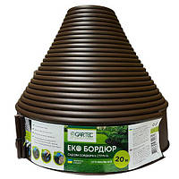 Садовый бордюр Екобордюр Оптимальный (20м) коричневый, бордюрная лента