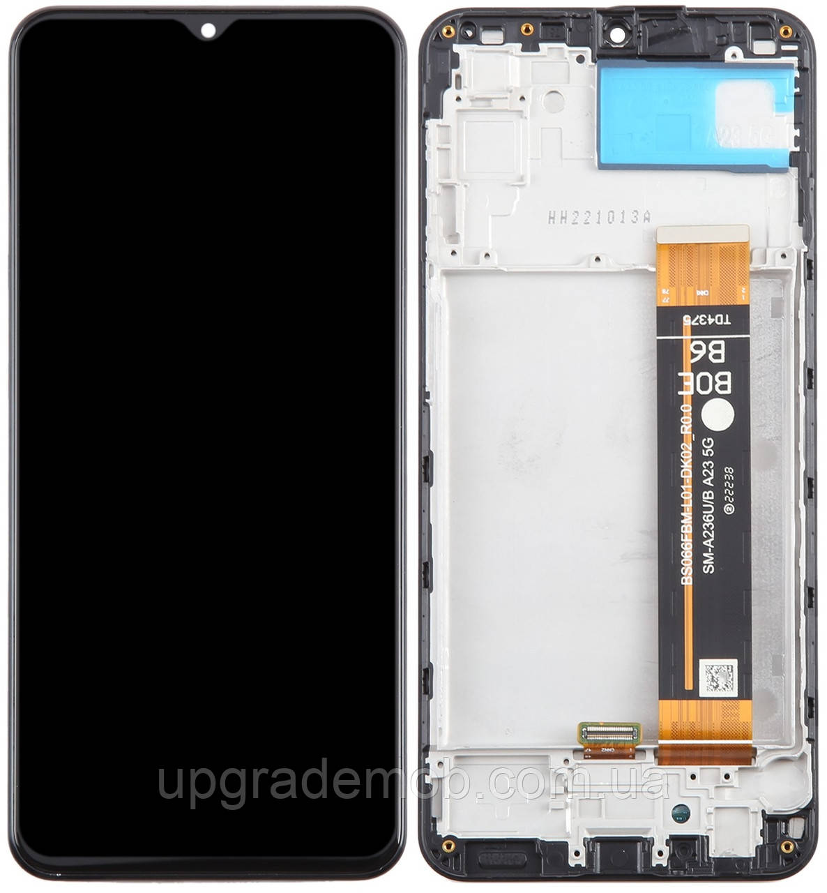Дисплей модуль тачскрин Samsung A236 Galaxy A23 5G чорний оригінал з рамкою SM-A236U BS066FBM-L01-DK02_R0.0