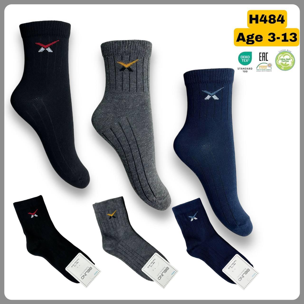Бавовняні шкарпетки для хлопчиків 3-4 роки ТМ Belino (6 шт/уп)