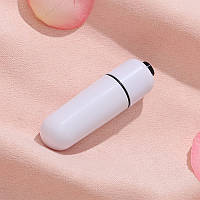 Женский мини вибратор для секса, стимулятор пуля, матовая вибропуля 5,8 см. Белый