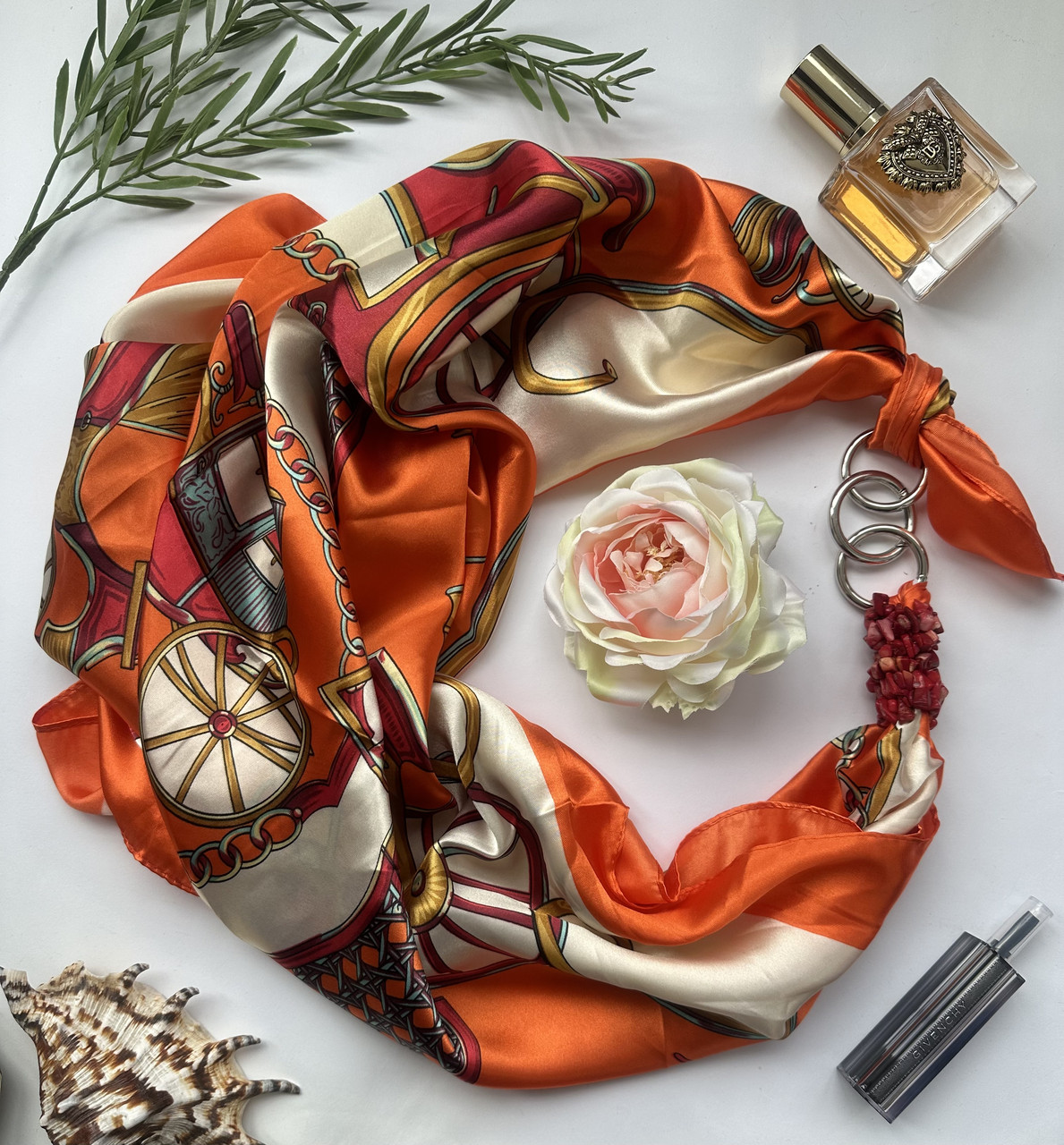 Хустка "Осінній блюз" My Scarf, шийна хустка, подарунок жінці!