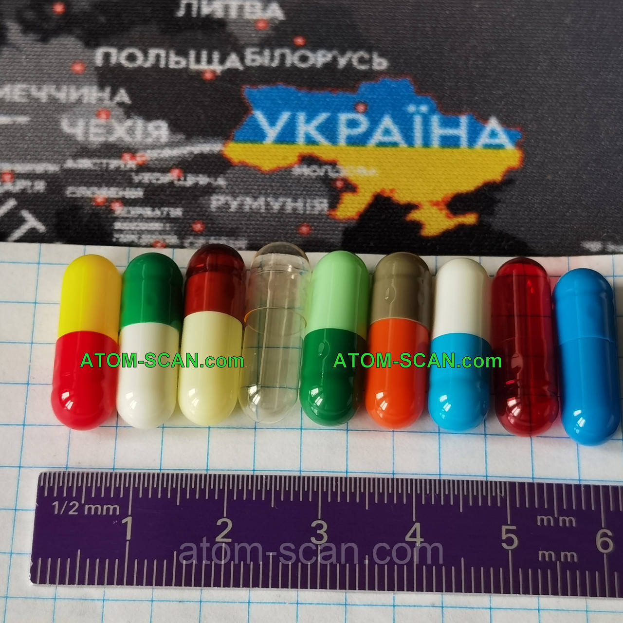 1 штука капсула розмір 1 (19,55*7mm) 0,49ml, РІЗНОКОЛЬОРОВІ (ХАОТИЧНІ КОЛЬОРИ), фото 1
