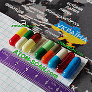 1 штука капсула розмір 1 (19,55*7mm) 0,49ml, РІЗНОКОЛЬОРОВІ (ХАОТИЧНІ КОЛЬОРИ), фото 4