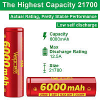 Акумулятор 21700 Vapcell INR21700 F60 Li-Ion 6000 mAh
