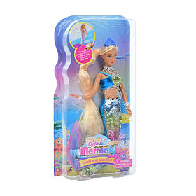 Дитяча лялька "Русалка" Defa 8433(Blue) блакитний, вбрання з паєтками 29 см, Toyman