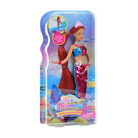 Дитяча лялька "Русалка" Defa 8433(Red) червоний, вбрання з паєтками 29 см, Toyman