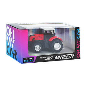 Дитячий інерційний Трактор АвтоСвіт AS-2532(Red) червоний, металевий 7,5 см, Toyman
