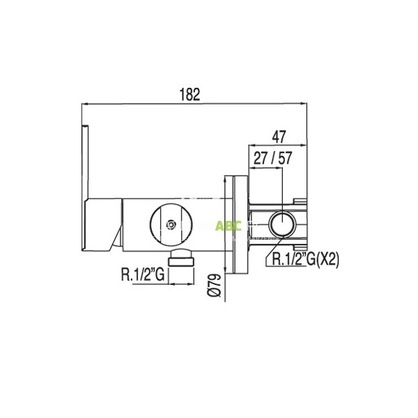 Смеситель встроенный с гигиеническим душем Tres Lex 181223 - фото 10 - id-p444642419