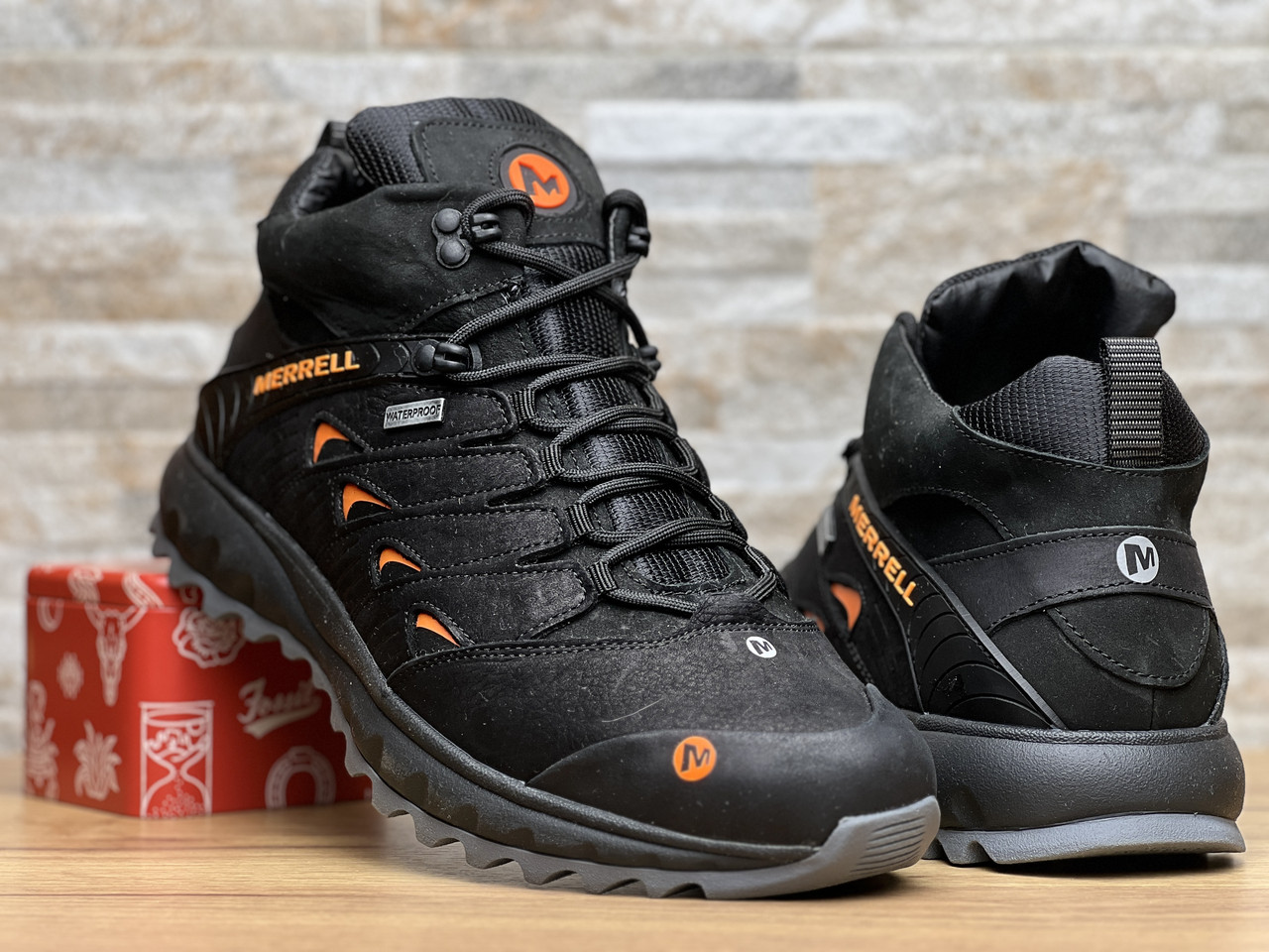 Кросівки утеплені чоловічі Merrell Dragon Skin Winter Black, фото 1