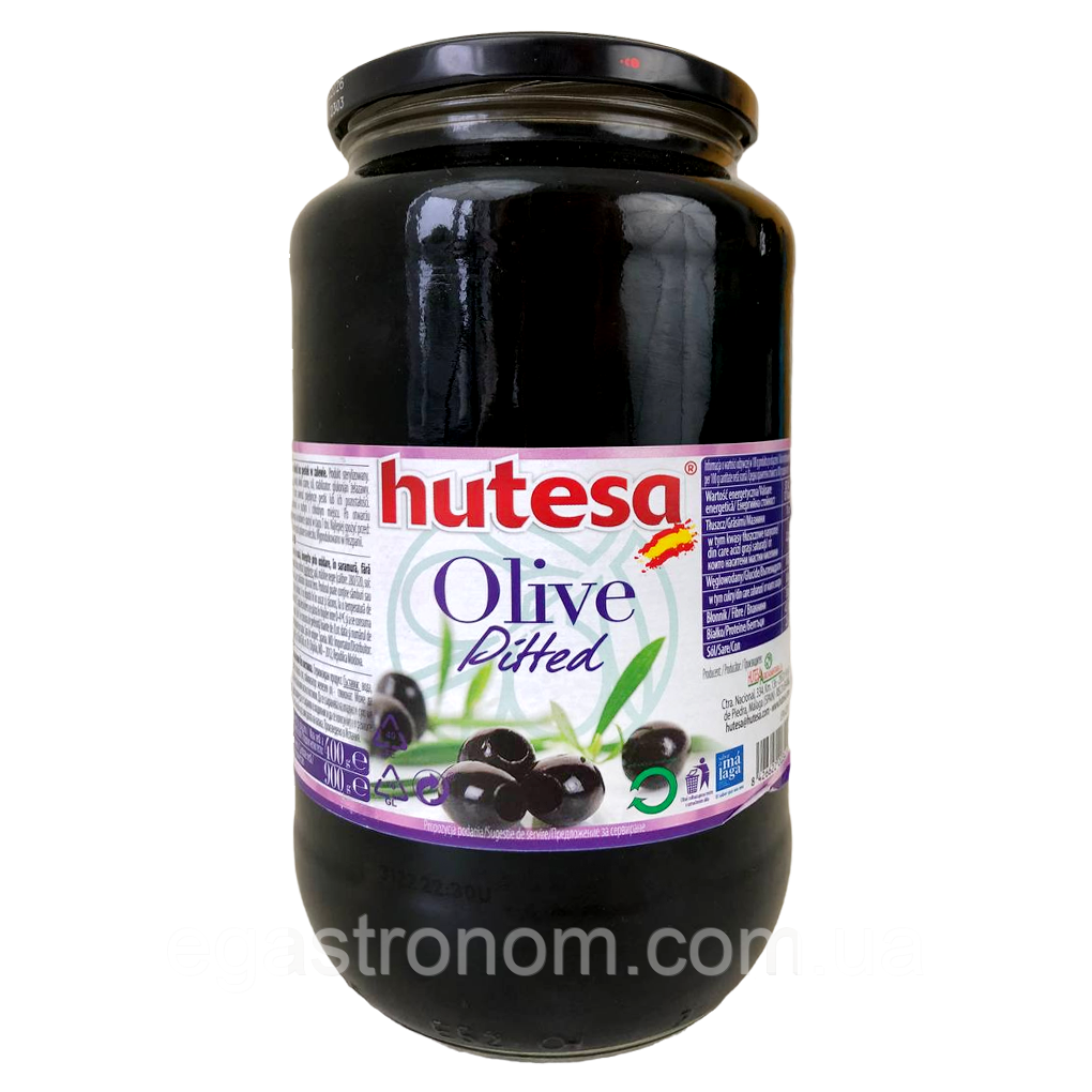 Маслини без кістки Хутеса Hutesa 900g 6шт/ящ (Код: 00-00016891), фото 1