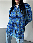 Стильна сорочка в клітинку з ефектом тай-дай, фото 2