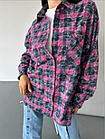 Стильна сорочка в клітинку з ефектом тай-дай, фото 4