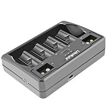 Універсальний зарядний пристрій Liitokala Lii-D4, 4 канала, Ni-Mh/Li-ion/Крона, USB-C, LED, Box, фото 2