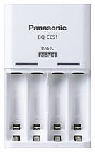 Універсальний зарядний пристрій Panasonic BQ-CC51E+BK-3MCDE (K-KJ51MCD40E), AA/AAA, Eneloop ready, LED, 2ch на 2/4 батареї, 200/80, фото 5