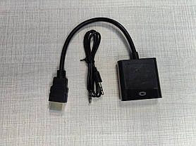 Перехідник HDMI to VGA адаптер конвертор + аудио 3,5мм, фото 5