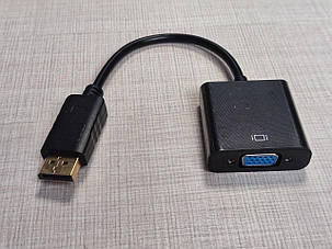 Перехідник DP DisplayPort - VGA кабель 10см адаптер конвертор, фото 1