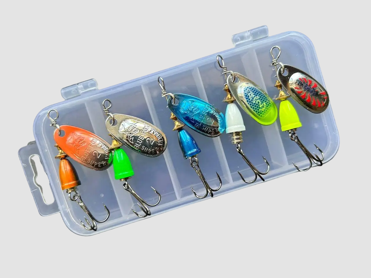 Набір Вертушка блешня Blue Fox Vibrax Fluorescent #2 5гр 5шт в коробці