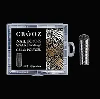 Crooz Верхні форми Nail Forms Snake for design для нарощення 2 (Квадрат)
