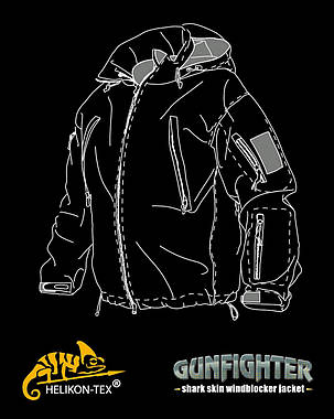 Куртка GUNFIGHTER - Shark Skin Windblocker (02-Olive Green, 2XL/Regular), фото 3