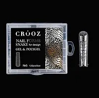 Crooz Верхні форми Nail Forms Snake for design для нарощення 5 (Довгий квадрат)