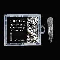 Crooz Верхні форми Nail Forms Snake for design для нарощення 7 (Подовжений мигдаль)