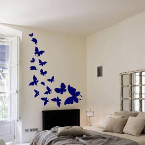 Інтер'єрна наклейка на стіну Політ метеликів (махаон, метелики)