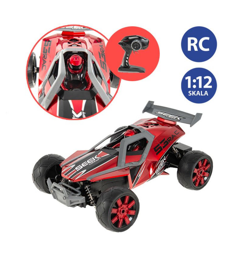 Радіокерований баггі, 1:12, 2,4 ГГц, червоний, 30 см