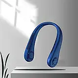 Портативний безлопатевий міні-вентилятор на шию MM04 Акумуляторний вентилятор 5 режимів охолодження, фото 4