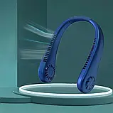 Портативний безлопатевий міні-вентилятор на шию MM04 Акумуляторний вентилятор 5 режимів охолодження, фото 2