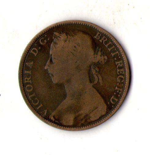 Велика Британія › Королева Вікторія 1 пенні 1885 рік №1776
