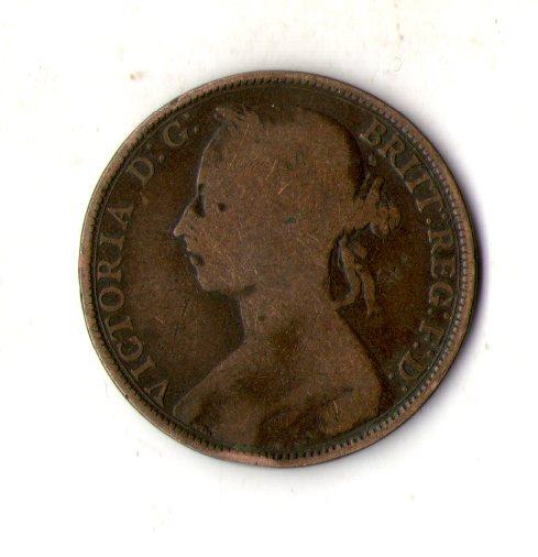 Велика Британія › Королева Вікторія 1 пенні 1891 рік №2175, фото 1