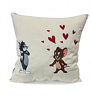 Подушка декоративна "Закохані коти" (40х40см), фото 3