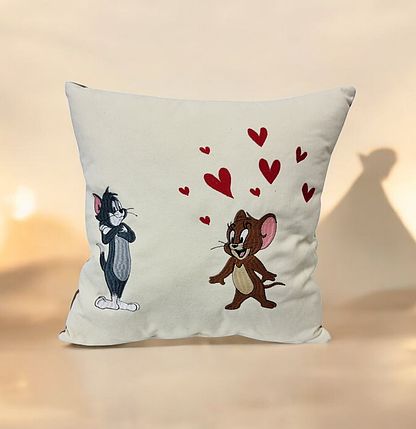 Подушка декоративна "Закохані коти" (40х40см), фото 1