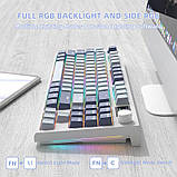 Бездротова клавіатура ATTACK Shark K86 Blue | RGB підсвітка | HotSwap, фото 6