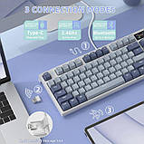 Бездротова клавіатура ATTACK Shark K86 Blue | RGB підсвітка | HotSwap, фото 5
