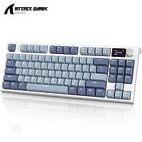 Бездротова клавіатура ATTACK Shark K86 Blue | RGB підсвітка | HotSwap