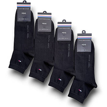 Шкарпетки чоловічі демісезонні бавовна середні Tommy Hilfiger, Туреччина, розмір 40-42, чорні, 04468