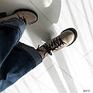 Шкіряні жіночі черевики темно-бежевого кольору 36-41, фото 2