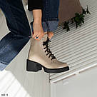 Шкіряні жіночі черевики темно-бежевого кольору 36-41, фото 4