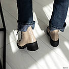 Шкіряні жіночі черевики темно-бежевого кольору 36-41, фото 6