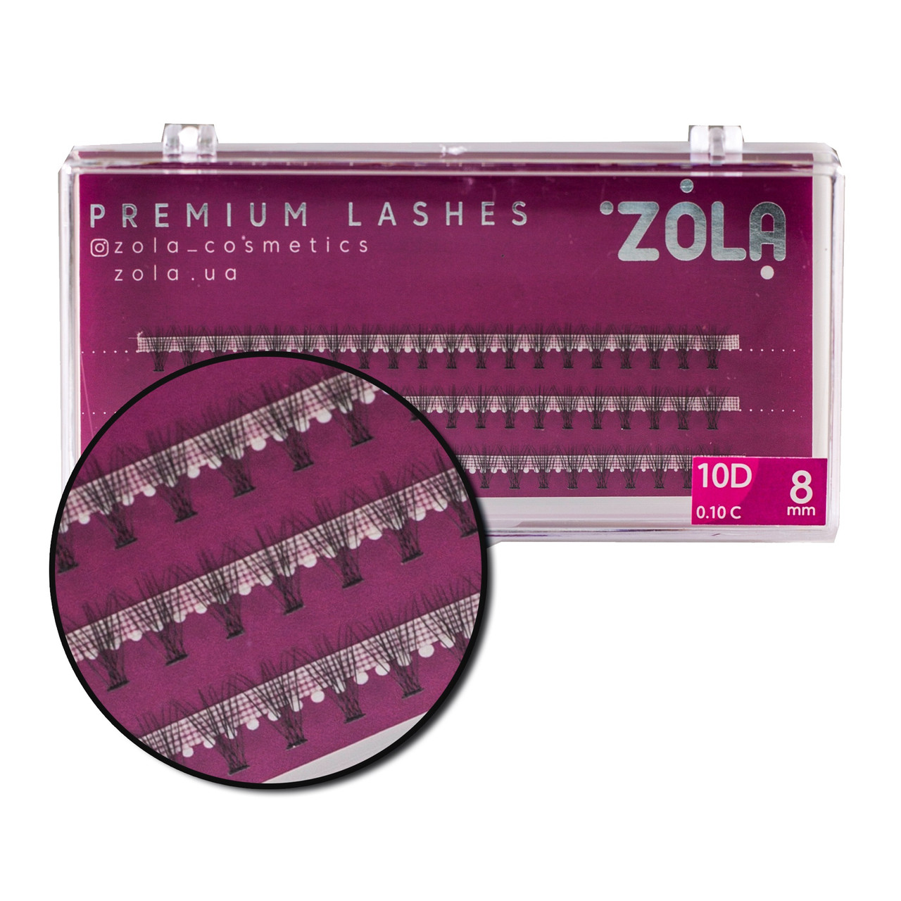 Вії-пучки ZOLA 10D 8 mm, фото 1